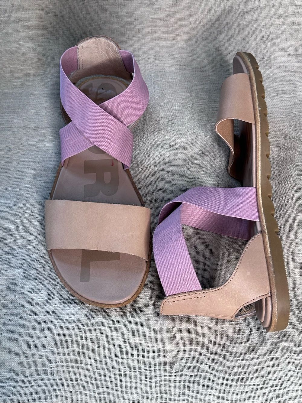 SOREL ELLA II Sandal in Honest Beige/Eraser Pink Sz 6.5